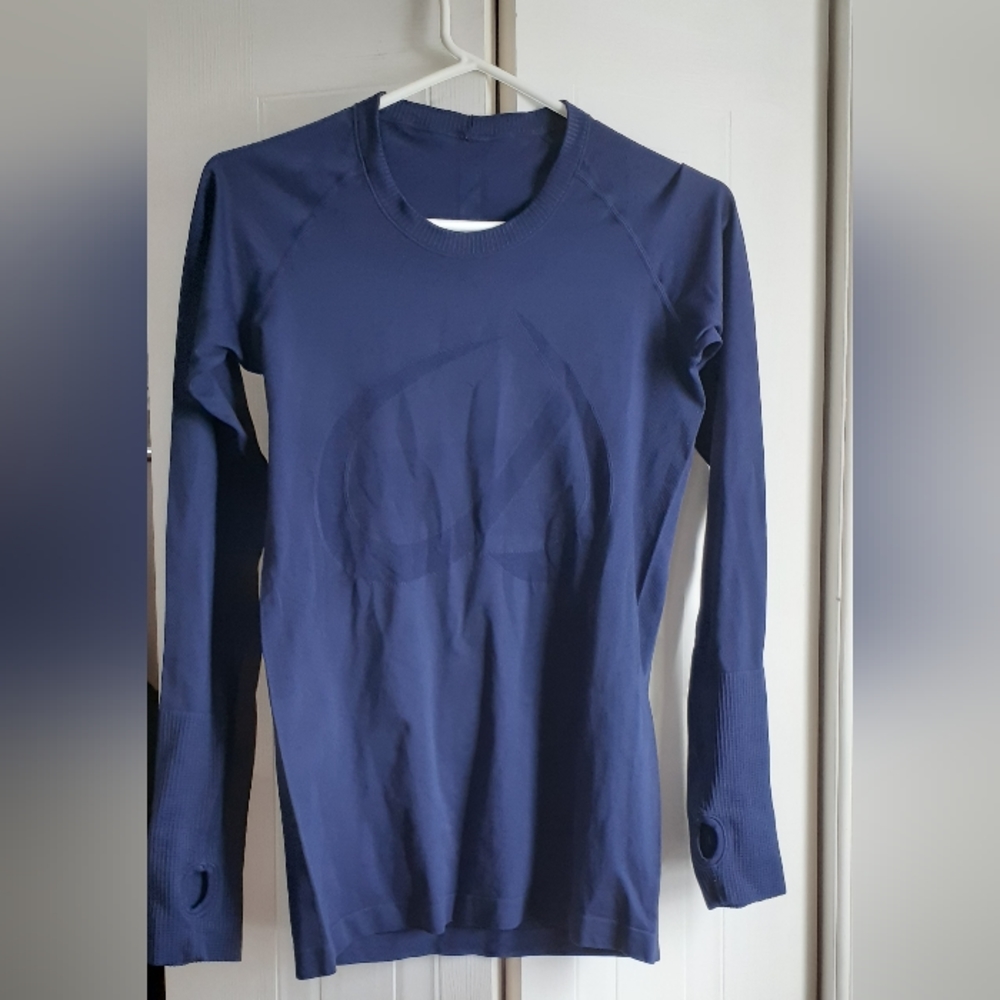 CRZ YOGA Women's Long Sleeve Tee - Navy Blue
